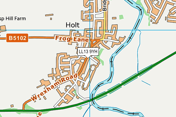 LL13 9YH map - OS VectorMap District (Ordnance Survey)
