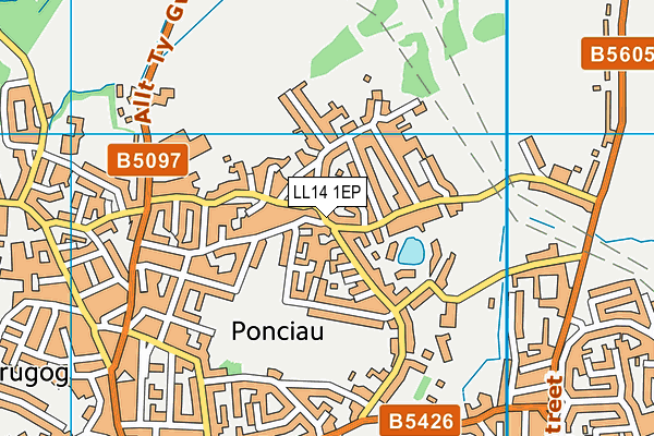 LL14 1EP map - OS VectorMap District (Ordnance Survey)