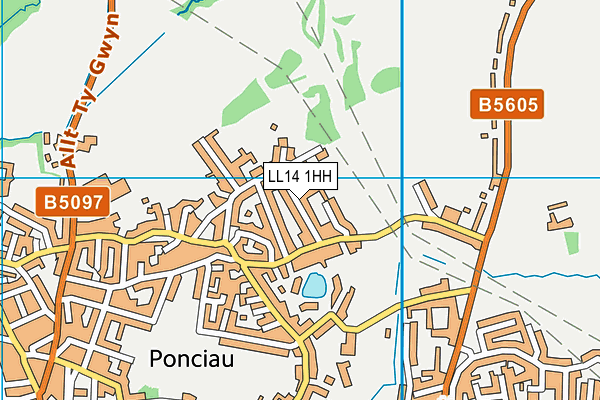 LL14 1HH map - OS VectorMap District (Ordnance Survey)