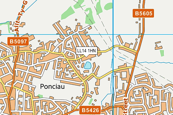 LL14 1HN map - OS VectorMap District (Ordnance Survey)