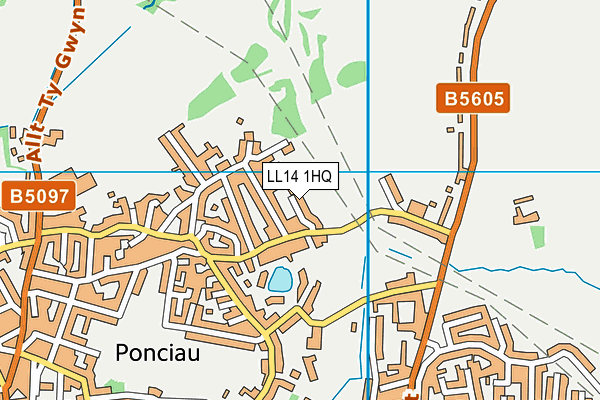 LL14 1HQ map - OS VectorMap District (Ordnance Survey)