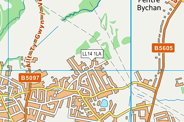 LL14 1LA map - OS VectorMap District (Ordnance Survey)