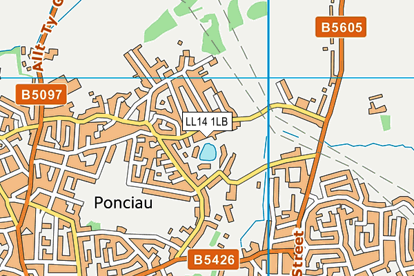 LL14 1LB map - OS VectorMap District (Ordnance Survey)