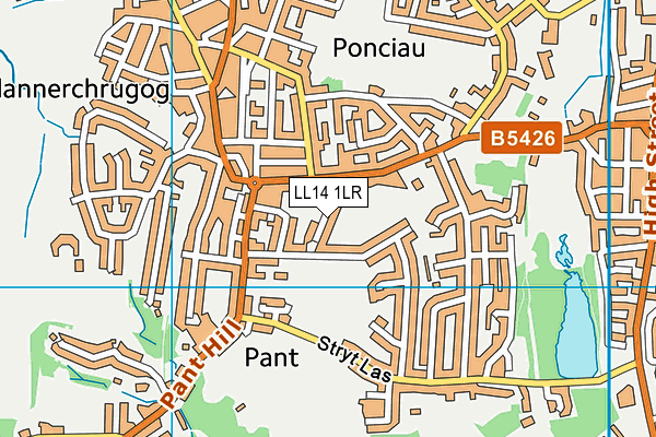 LL14 1LR map - OS VectorMap District (Ordnance Survey)
