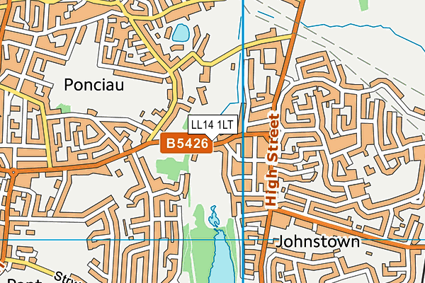 LL14 1LT map - OS VectorMap District (Ordnance Survey)