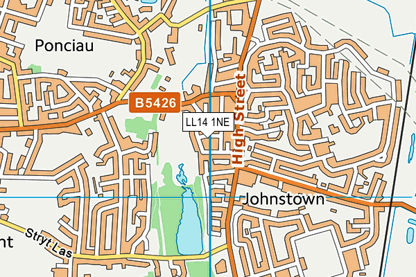 LL14 1NE map - OS VectorMap District (Ordnance Survey)