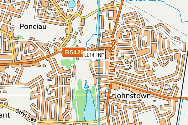 LL14 1NF map - OS VectorMap District (Ordnance Survey)