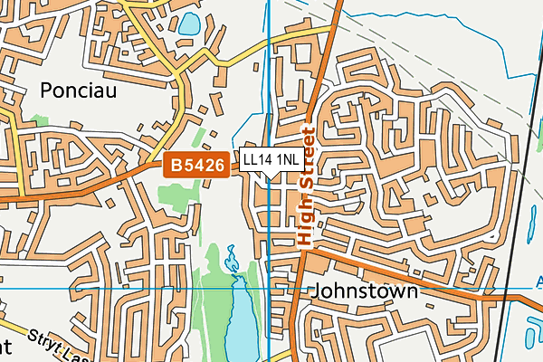 LL14 1NL map - OS VectorMap District (Ordnance Survey)