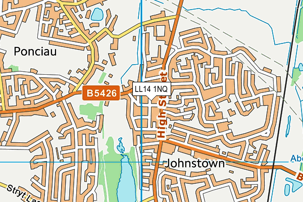 LL14 1NQ map - OS VectorMap District (Ordnance Survey)