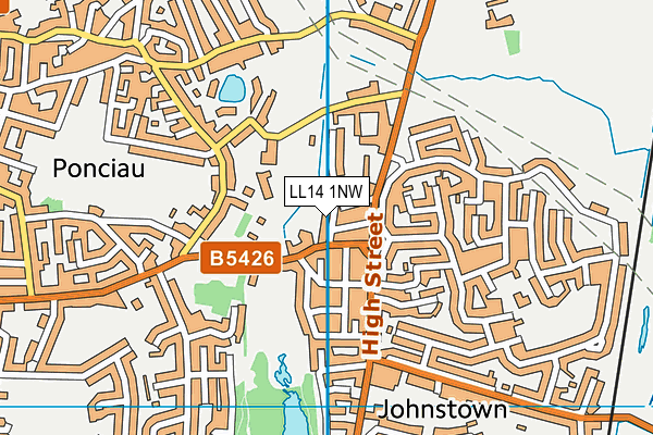 LL14 1NW map - OS VectorMap District (Ordnance Survey)