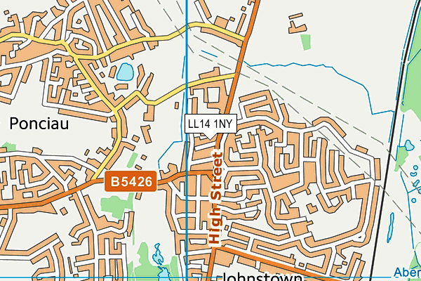 LL14 1NY map - OS VectorMap District (Ordnance Survey)