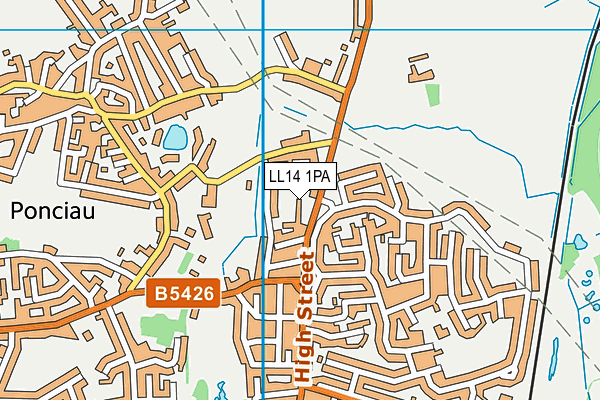 LL14 1PA map - OS VectorMap District (Ordnance Survey)