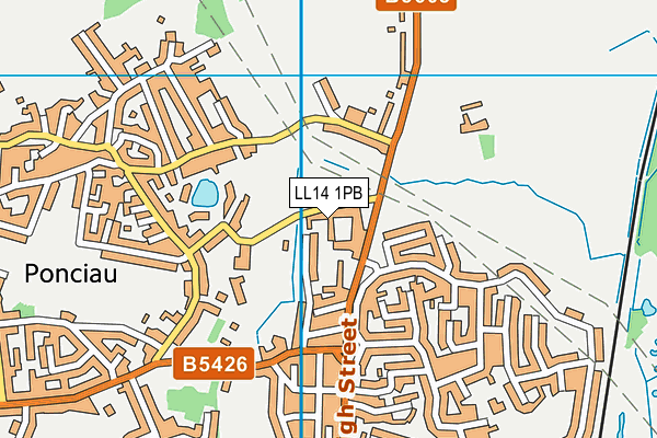 LL14 1PB map - OS VectorMap District (Ordnance Survey)