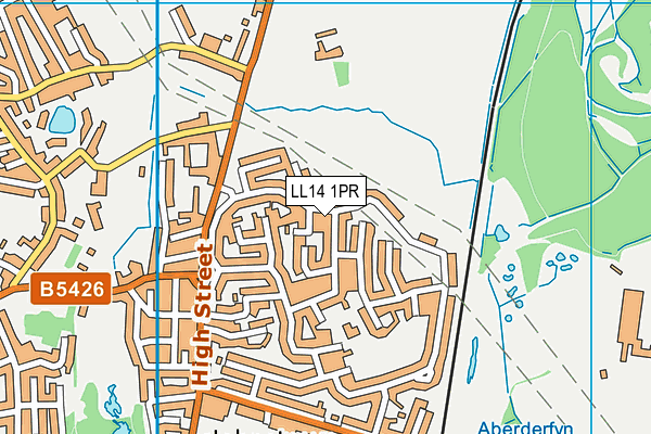 LL14 1PR map - OS VectorMap District (Ordnance Survey)