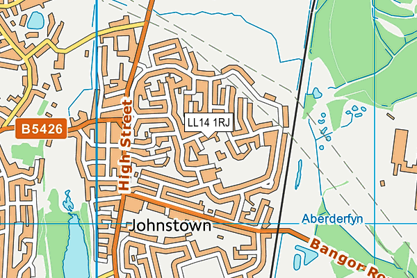 LL14 1RJ map - OS VectorMap District (Ordnance Survey)
