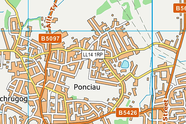 LL14 1RP map - OS VectorMap District (Ordnance Survey)