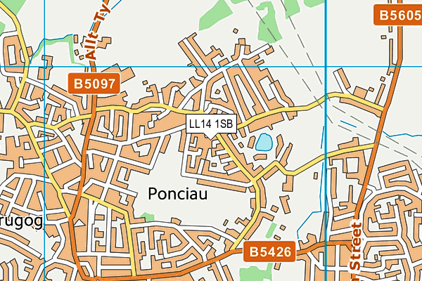 LL14 1SB map - OS VectorMap District (Ordnance Survey)