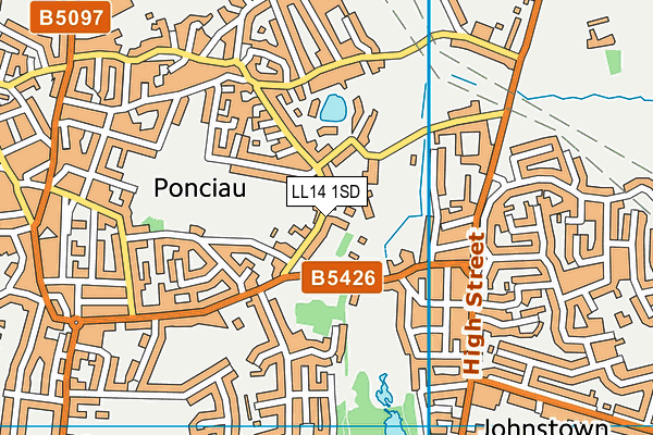 LL14 1SD map - OS VectorMap District (Ordnance Survey)