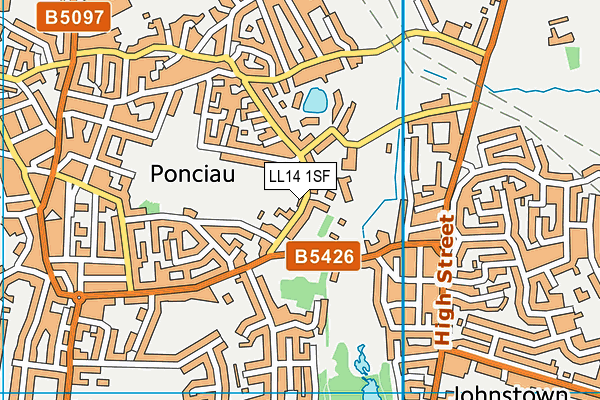 LL14 1SF map - OS VectorMap District (Ordnance Survey)