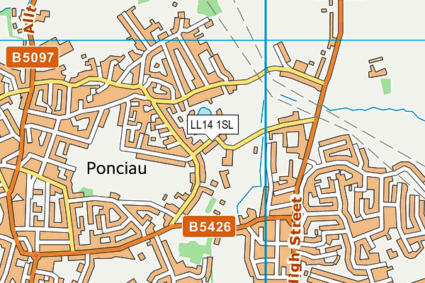 LL14 1SL map - OS VectorMap District (Ordnance Survey)