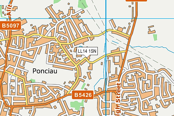 LL14 1SN map - OS VectorMap District (Ordnance Survey)