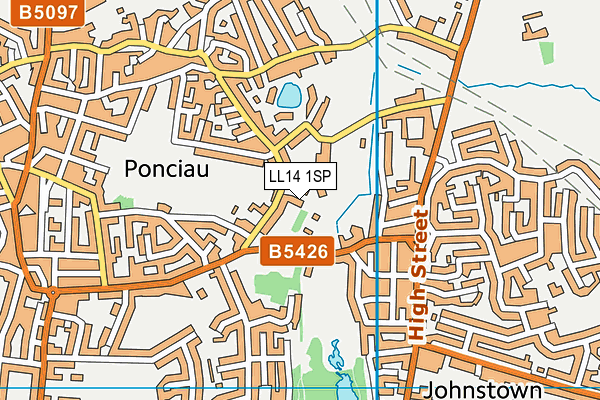 LL14 1SP map - OS VectorMap District (Ordnance Survey)