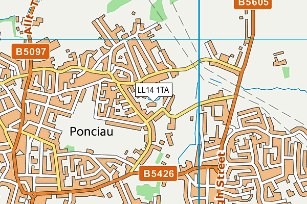 LL14 1TA map - OS VectorMap District (Ordnance Survey)