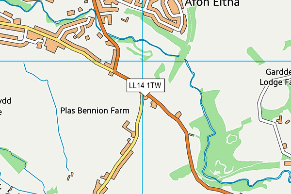 LL14 1TW map - OS VectorMap District (Ordnance Survey)