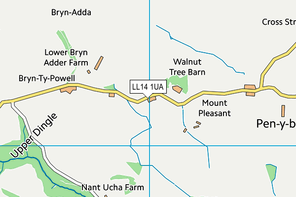LL14 1UA map - OS VectorMap District (Ordnance Survey)