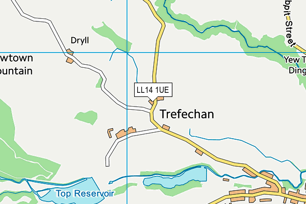 LL14 1UE map - OS VectorMap District (Ordnance Survey)