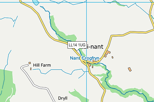 LL14 1UG map - OS VectorMap District (Ordnance Survey)