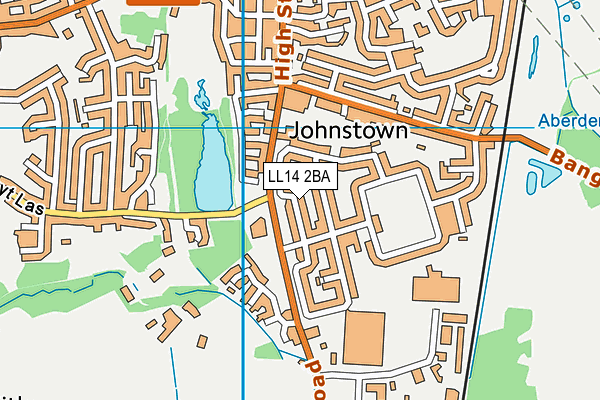 LL14 2BA map - OS VectorMap District (Ordnance Survey)