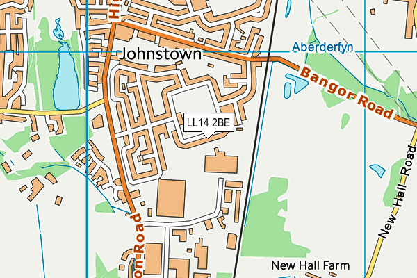LL14 2BE map - OS VectorMap District (Ordnance Survey)