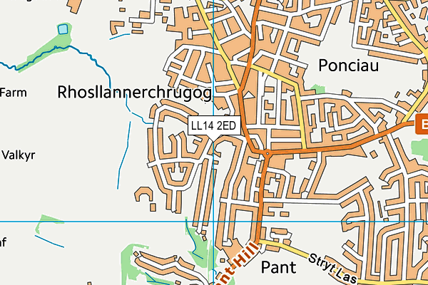 LL14 2ED map - OS VectorMap District (Ordnance Survey)