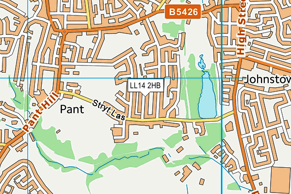 LL14 2HB map - OS VectorMap District (Ordnance Survey)