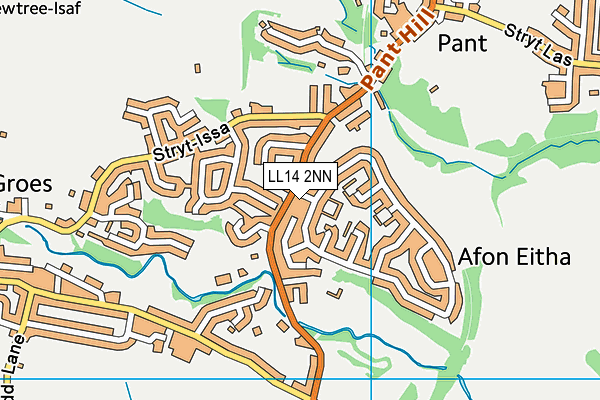 LL14 2NN map - OS VectorMap District (Ordnance Survey)