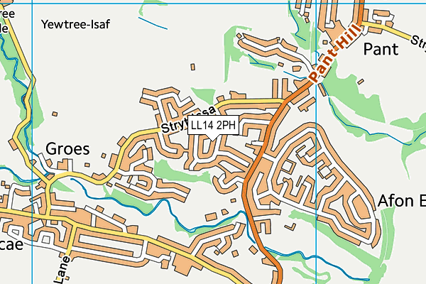 LL14 2PH map - OS VectorMap District (Ordnance Survey)