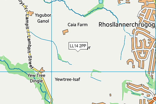 LL14 2PP map - OS VectorMap District (Ordnance Survey)