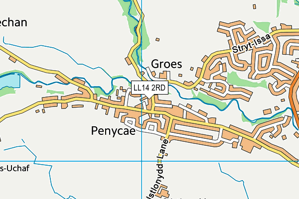 LL14 2RD map - OS VectorMap District (Ordnance Survey)