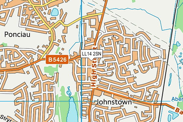 LL14 2SN map - OS VectorMap District (Ordnance Survey)