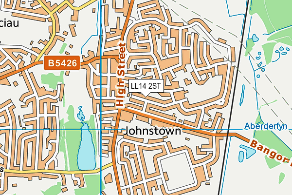LL14 2ST map - OS VectorMap District (Ordnance Survey)