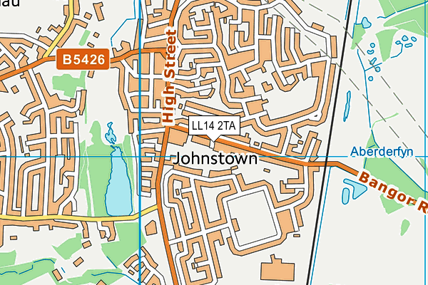 LL14 2TA map - OS VectorMap District (Ordnance Survey)