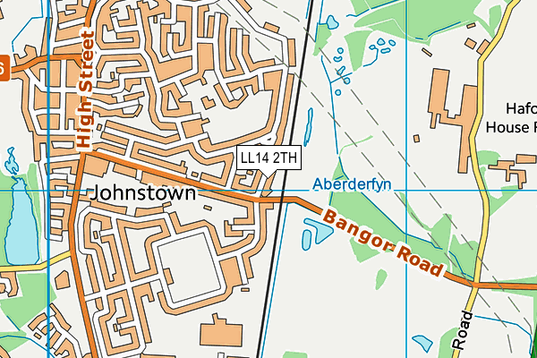 LL14 2TH map - OS VectorMap District (Ordnance Survey)