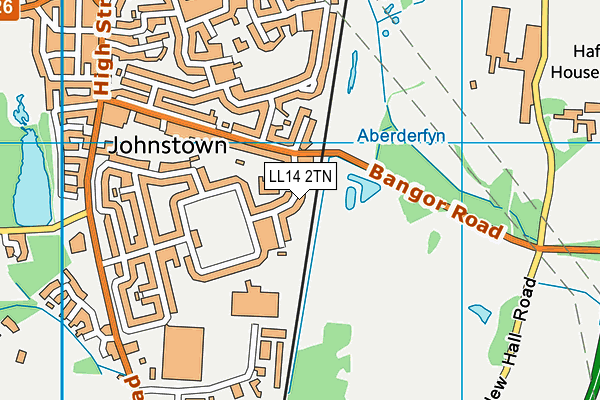 LL14 2TN map - OS VectorMap District (Ordnance Survey)