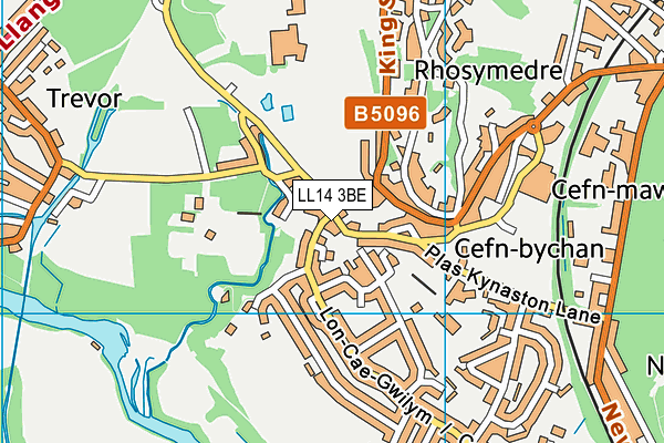 LL14 3BE map - OS VectorMap District (Ordnance Survey)