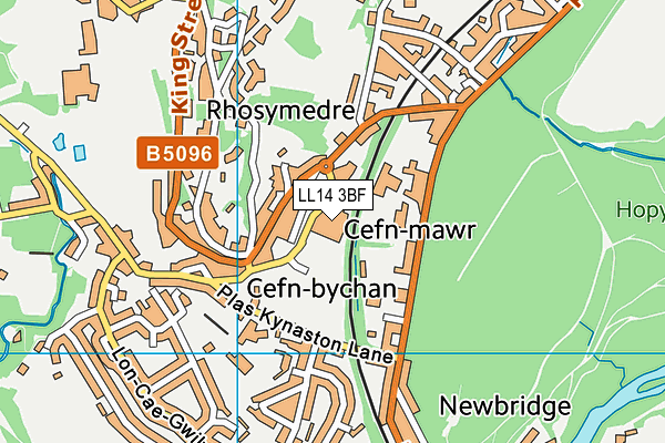 LL14 3BF map - OS VectorMap District (Ordnance Survey)