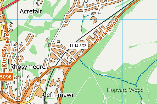 LL14 3DZ map - OS VectorMap District (Ordnance Survey)