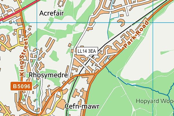 LL14 3EA map - OS VectorMap District (Ordnance Survey)