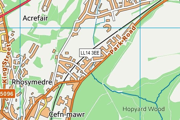 LL14 3EE map - OS VectorMap District (Ordnance Survey)