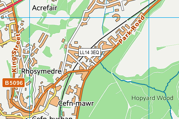 LL14 3EQ map - OS VectorMap District (Ordnance Survey)